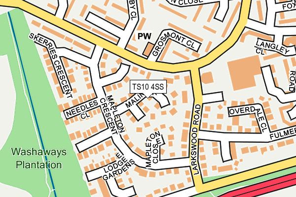 TS10 4SS map - OS OpenMap – Local (Ordnance Survey)