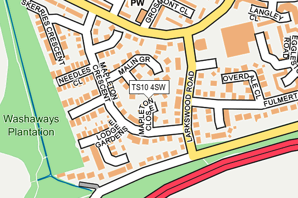 TS10 4SW map - OS OpenMap – Local (Ordnance Survey)