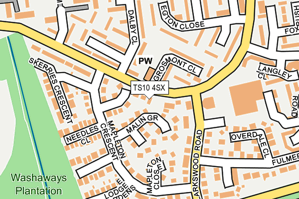 TS10 4SX map - OS OpenMap – Local (Ordnance Survey)