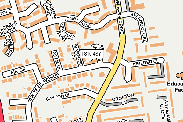 TS10 4SY map - OS OpenMap – Local (Ordnance Survey)
