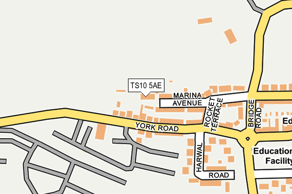 TS10 5AE map - OS OpenMap – Local (Ordnance Survey)