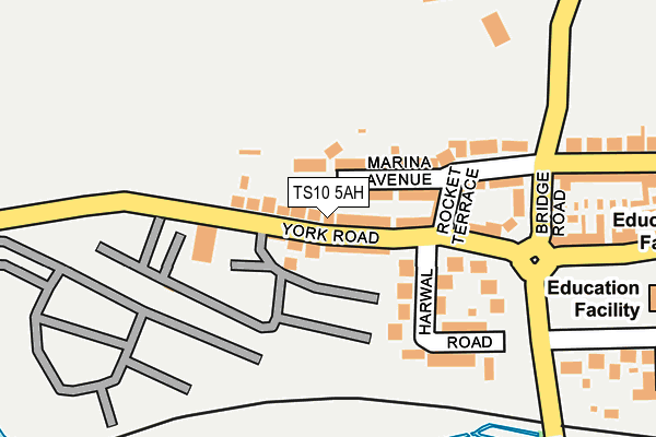 TS10 5AH map - OS OpenMap – Local (Ordnance Survey)