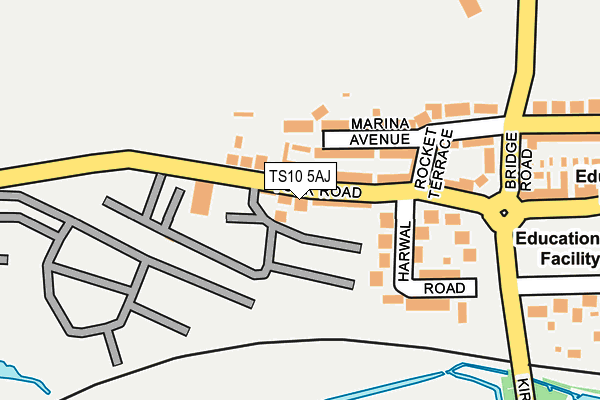 TS10 5AJ map - OS OpenMap – Local (Ordnance Survey)