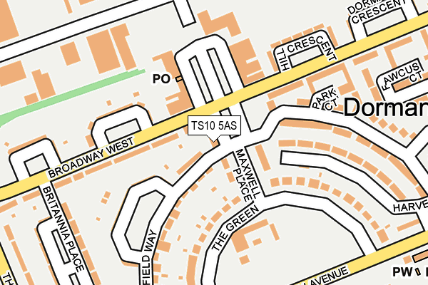 TS10 5AS map - OS OpenMap – Local (Ordnance Survey)