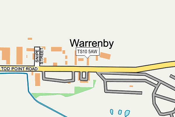 TS10 5AW map - OS OpenMap – Local (Ordnance Survey)