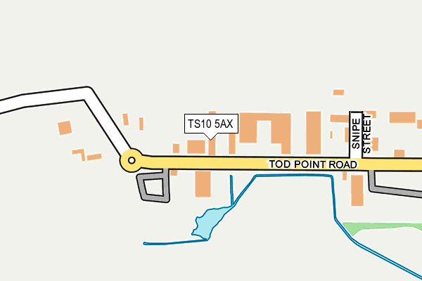 TS10 5AX map - OS OpenMap – Local (Ordnance Survey)