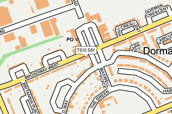 TS10 5AY map - OS OpenMap – Local (Ordnance Survey)