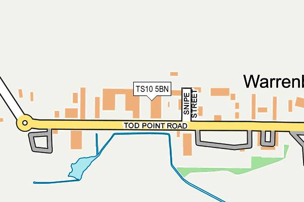 TS10 5BN map - OS OpenMap – Local (Ordnance Survey)