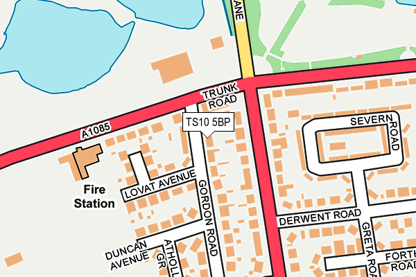 TS10 5BP map - OS OpenMap – Local (Ordnance Survey)