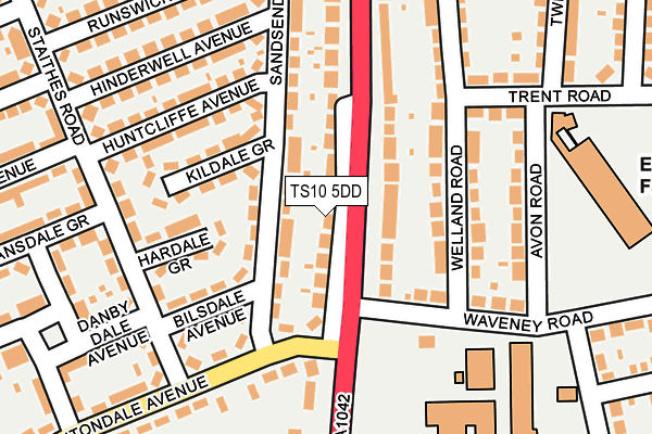 TS10 5DD map - OS OpenMap – Local (Ordnance Survey)