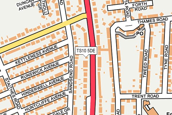 TS10 5DE map - OS OpenMap – Local (Ordnance Survey)