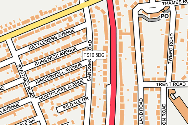 TS10 5DG map - OS OpenMap – Local (Ordnance Survey)