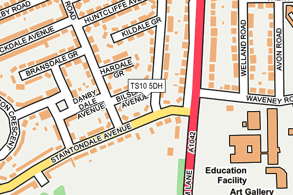 TS10 5DH map - OS OpenMap – Local (Ordnance Survey)