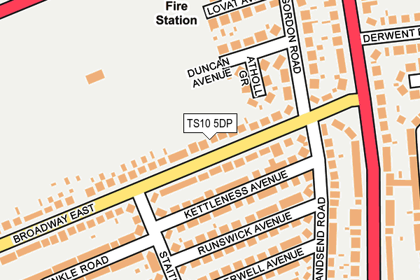 TS10 5DP map - OS OpenMap – Local (Ordnance Survey)