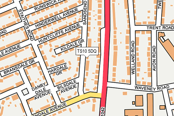 TS10 5DQ map - OS OpenMap – Local (Ordnance Survey)