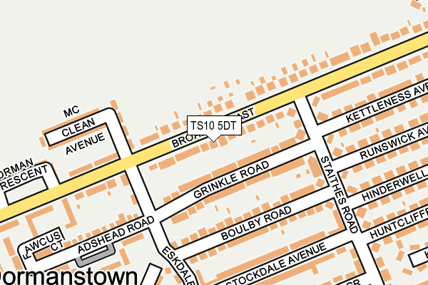 TS10 5DT map - OS OpenMap – Local (Ordnance Survey)