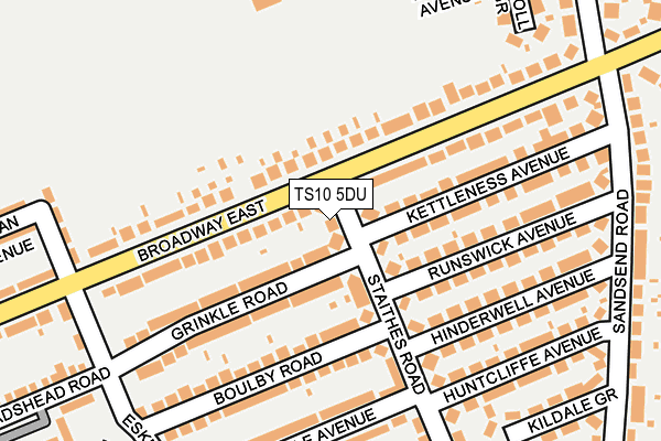 TS10 5DU map - OS OpenMap – Local (Ordnance Survey)