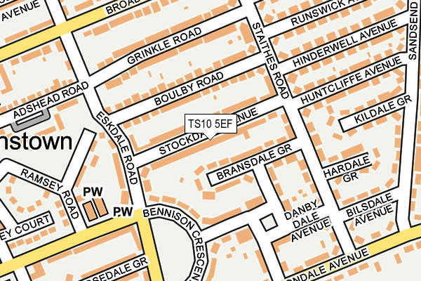 TS10 5EF map - OS OpenMap – Local (Ordnance Survey)