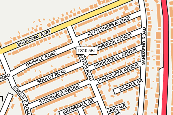 TS10 5EJ map - OS OpenMap – Local (Ordnance Survey)