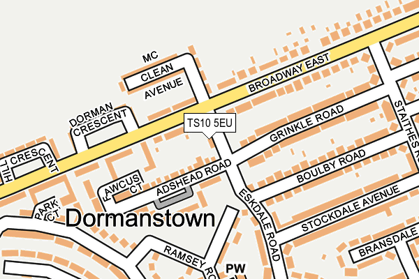 TS10 5EU map - OS OpenMap – Local (Ordnance Survey)