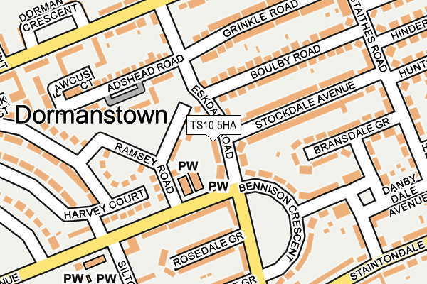 TS10 5HA map - OS OpenMap – Local (Ordnance Survey)