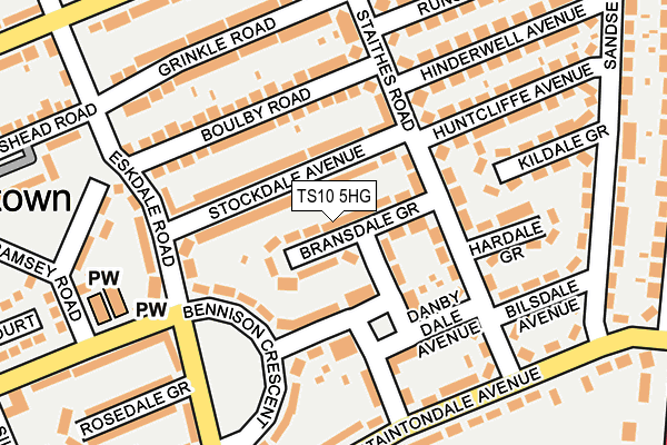 TS10 5HG map - OS OpenMap – Local (Ordnance Survey)
