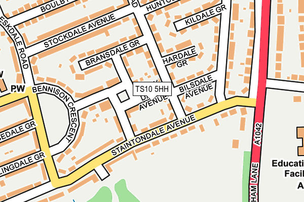 TS10 5HH map - OS OpenMap – Local (Ordnance Survey)