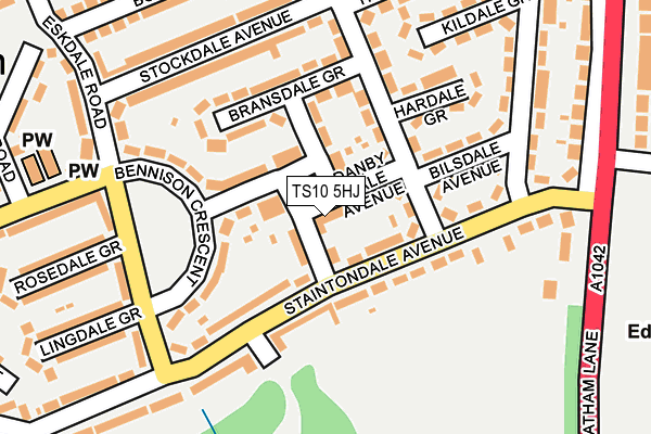 TS10 5HJ map - OS OpenMap – Local (Ordnance Survey)