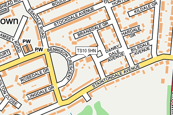 TS10 5HN map - OS OpenMap – Local (Ordnance Survey)