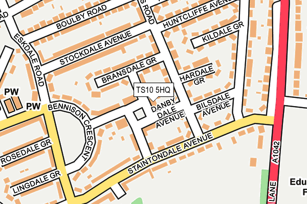 TS10 5HQ map - OS OpenMap – Local (Ordnance Survey)