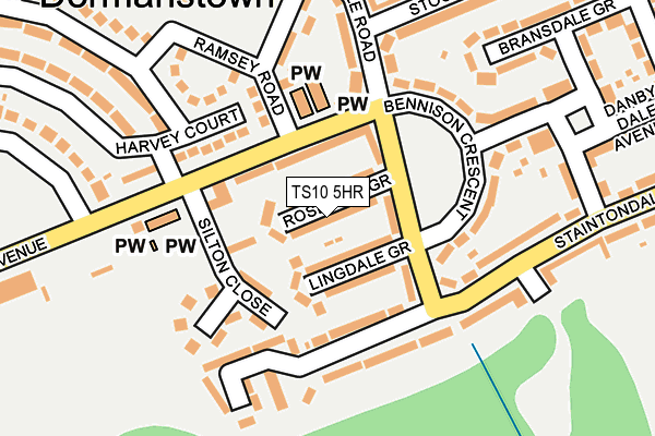TS10 5HR map - OS OpenMap – Local (Ordnance Survey)