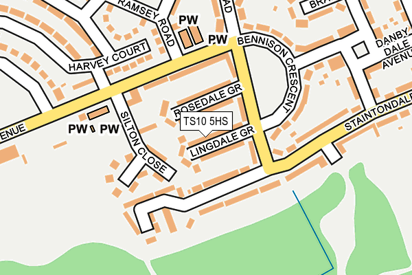 TS10 5HS map - OS OpenMap – Local (Ordnance Survey)