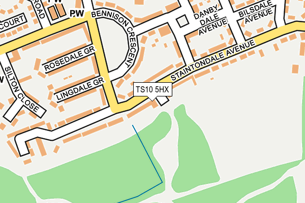 TS10 5HX map - OS OpenMap – Local (Ordnance Survey)