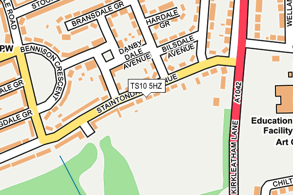 TS10 5HZ map - OS OpenMap – Local (Ordnance Survey)