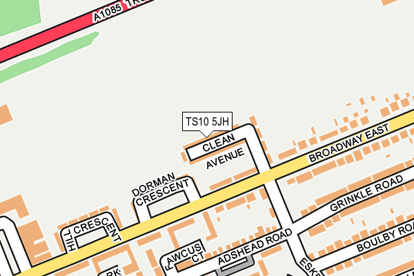 TS10 5JH map - OS OpenMap – Local (Ordnance Survey)