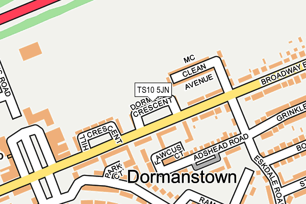 TS10 5JN map - OS OpenMap – Local (Ordnance Survey)