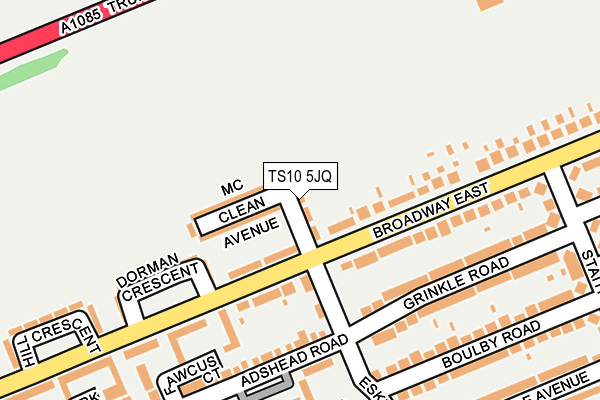TS10 5JQ map - OS OpenMap – Local (Ordnance Survey)