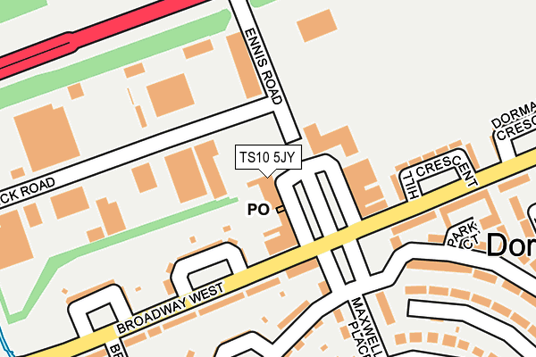 TS10 5JY map - OS OpenMap – Local (Ordnance Survey)
