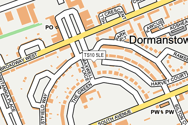 TS10 5LE map - OS OpenMap – Local (Ordnance Survey)