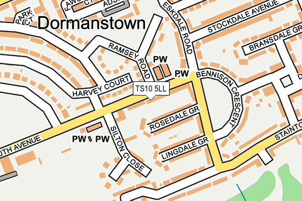 TS10 5LL map - OS OpenMap – Local (Ordnance Survey)