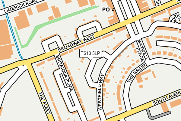 TS10 5LP map - OS OpenMap – Local (Ordnance Survey)