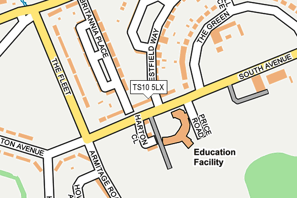 TS10 5LX map - OS OpenMap – Local (Ordnance Survey)