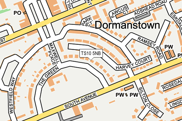 TS10 5NB map - OS OpenMap – Local (Ordnance Survey)