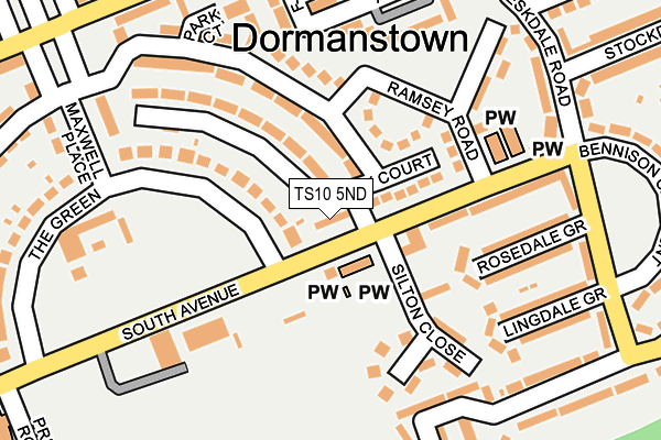 TS10 5ND map - OS OpenMap – Local (Ordnance Survey)