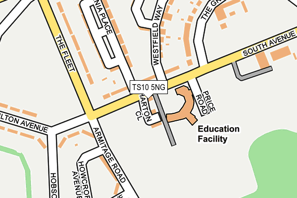 TS10 5NG map - OS OpenMap – Local (Ordnance Survey)