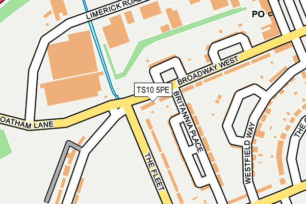 TS10 5PE map - OS OpenMap – Local (Ordnance Survey)