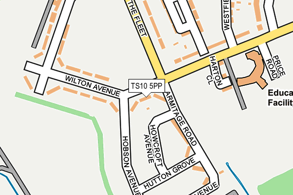 TS10 5PP map - OS OpenMap – Local (Ordnance Survey)