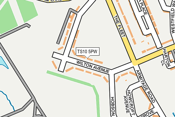 TS10 5PW map - OS OpenMap – Local (Ordnance Survey)