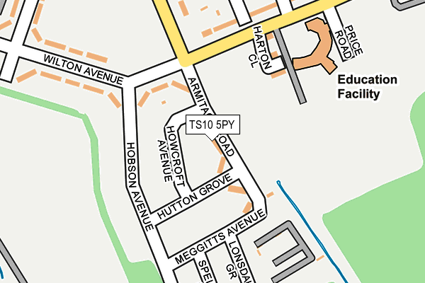 TS10 5PY map - OS OpenMap – Local (Ordnance Survey)