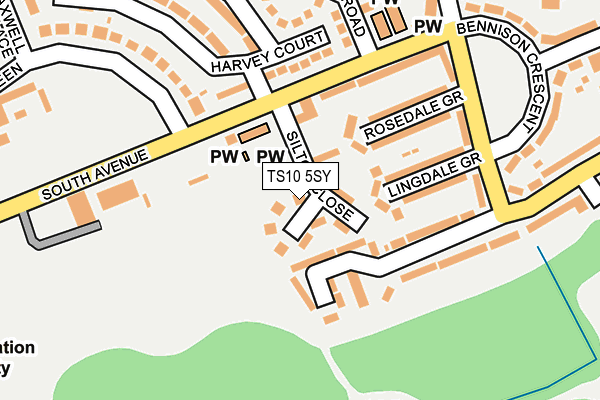 TS10 5SY map - OS OpenMap – Local (Ordnance Survey)